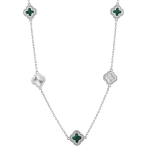 celestia emerald clover necklace
