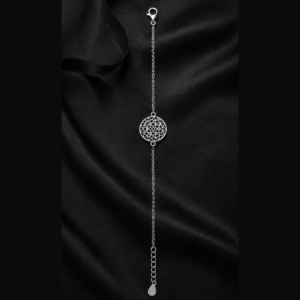 ethereal mandala silver bracelet