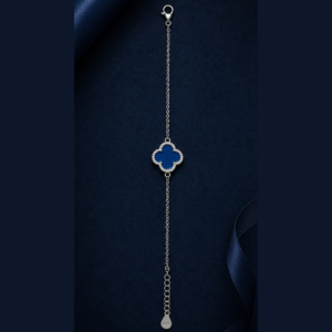 azure clover charm bracelet