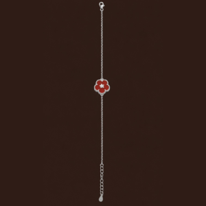 crimson bloom charm bracelet