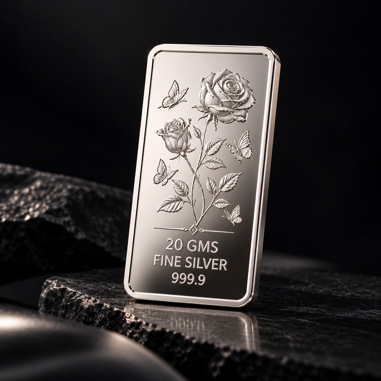 Rose Silver Bar - 20gms Rose Silver Bar - 20gms